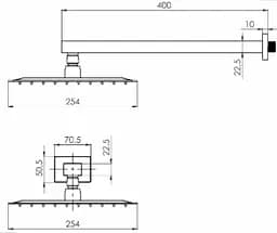 Верхній душ Volle Cascada R85 cromo 1586.180101 - мініатюра 2