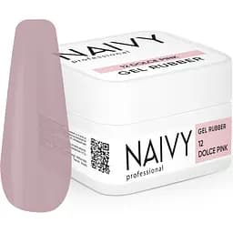 База для нігтів Naivy Professional №12 Dolce pink каучукова кольорова 30 мл