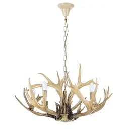 Люстра Brille Рога подвесная деревянная E14 40W BR (BKL-095S/5)