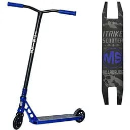 Самокат трюковый iTrike 35х11х88 см Черно-синий 000222879