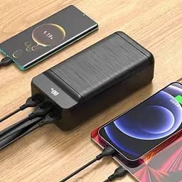 Зовнішній портативний акумулятор XO PR158 50000 mAh 22.5W чорний - мініатюра 7