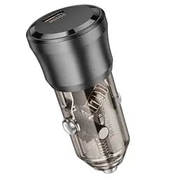 Адаптер автомобильный Borofone Clever 1-портовый двигатель BZ24 |1Type-C, 20W/3A, PD/QC|