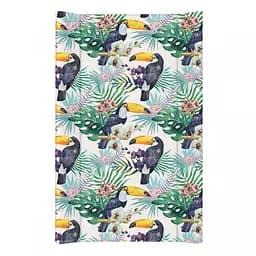 Пеленатор Ceba Baby Flora&Fauna Тукани, 80х50 см, молочний з зеленим (8971184)