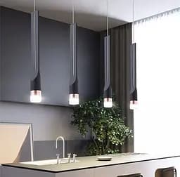 Стриманий сучасний підвісний світильник | Арт. DE 10C/1 BK | Line F