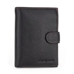 Мужское кожаное портмоне с отделением для паспорта De Esse LC47835-1X черное