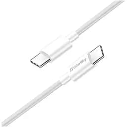 Дата кабель USB-C to USB-C 1.0m 5A 100W white ColorWay (CW-CBPDCC058-WT)