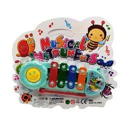 Музыкальная игрушка Ксилофон Bambi Y9093, 16 см Бирюзовый