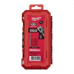 Набір бурів SDS-PLUS MX4 PACKOUT Milwaukee, (діаметри 5/6/6/8/8/10/12 мм) Set 1, (7шт) пластиковий кейс