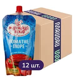 Упаковка томатного пюре Маленький кухар 12% 2.4 кг (200 г х 12 шт.)