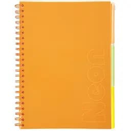 Зошит на пружині Buromax Neon А4 (210x297) 120 аркушів 3 PVC помаранчевий (BM.24349911-11)