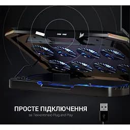 Охолоджувальна підставка для ноутбука до 21 дюймів GamePro GPCP-870 8xfans - мініатюра 5