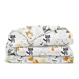 Дитяча постільна білизна в ліжечко ANIMALS CS17, бежевий (AnimalsAutumnForest_Magnolia110x160_140) - мініатюра 4