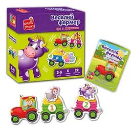 Дитяча настільна гра "Веселий фермер" Vladi Toys VT2100-13 з липучками - мініатюра 3