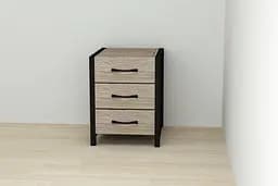 Тумба універсальна Ferrum-decor Вів'єн 3 50x41x40 чорний ДСП Дуб Сонома Трюфель 16мм (FRD-104189) - мініатюра 4