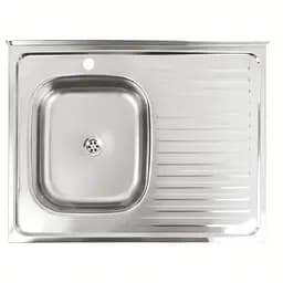 Кухонна мийка з нержавіючої сталі Platinum 8060 L (0,4/120 мм), Нержавіюча сталь