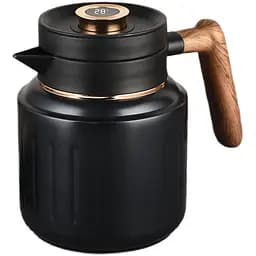 Чайник-термос 1 л із заварником та датчиком температури, чорний Yiwu HP-14-51B