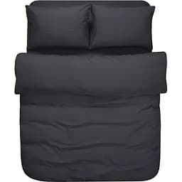 Комплект постельного белья Lotus Отель Сатин Страйп 160х200 см евро черный (svt-2000022343701)