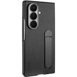 Кожаный чехол Leather Case (AAA) with stand для Samsung Galaxy Z Fold7 Black