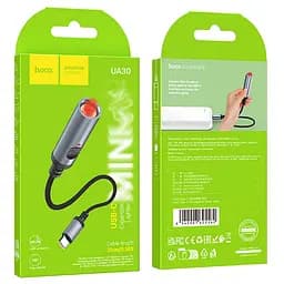Портативний прикурювач запальничка Hoco UA30 Type-C Black - мініатюра 6