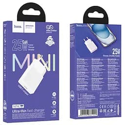 МЗП Hoco N74 Speed ultra-thin PD25W (1USB-C) White - мініатюра 2