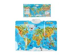 Інтерактивний плакат Мапа світу, WToys (укр.)