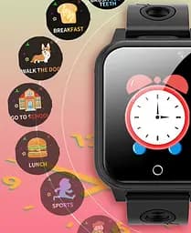 Розумний дитячий годинник Lemfo A9 з GPS, сім картою, 4G LTE, подвійною камерою, прослуховуванням, ліхтариком, відеозвʼязком, 8 ГБ пам'яті та кнопкою SOS Рожевий  - мініатюра 6