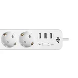 Сетевой фильтр-удлинитель LogicPower PREMIUM LPX3 3 розетки, 3 USB порта, 4m, 2200Вт - мініатюра 4
