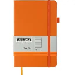 Книга записна Buromax Etalon в лінійку 195х125 мм помаранчева 96 аркушів (BM.291260-11)