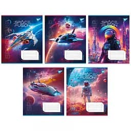 Зошити учнівські 24 аркуша клітинка Yes Space fusion, 20 шт. в упаковці