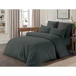 Комплект постільної білизни Love You 73 полісатин євростандарт сірий (80061)