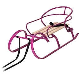 Санки Vitan Снігур зі спинкою фуксiя (7367)