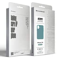 Силиконовый чехол с MagSafe для Apple iPhone 16, ICON2 MagCase, голубой, противоударный, панель с мягкой подкладкой, защита всего корпуса, поддержка беспроводной зарядки, совместим с защитными стеклами и пленками, ArmorStandart (ARM80184) - мініатюра 10