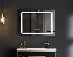 Дзеркало Mixxus Light MR01-80x60 (годинник, LED-підсвічування, антизапотівання) (MI5998) - мініатюра 4