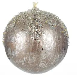 Ялинкова прикраса Lefard Куля 12 см бежева (66-044)