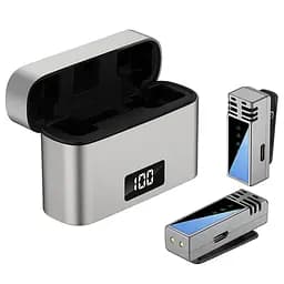 Петличный беспроводной микрофон Jmary MW-15 Dual-mic Type-C Black