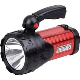 Ручний ліхтарик Silver Toss на 6000 mah прожектор в металевому корпусі червоний