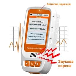 Дозиметр радіації портативний на акумуляторі зі звуковим оповіщенням Mufasha HFS-20 (100915) - мініатюра 5