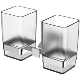 Склянка для зубних щіток подвійна Gappo G1908 латунь матовий хром