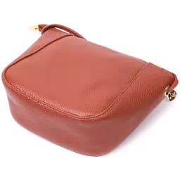 Невелика сумка жіноча через плече з натуральної шкіри Vintage 22300 коричнева - мініатюра 3