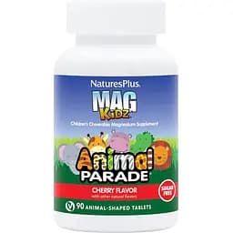 Магний для детей NaturesPlus Animal Parade Вишня без сахара 90 жевательных таблеток