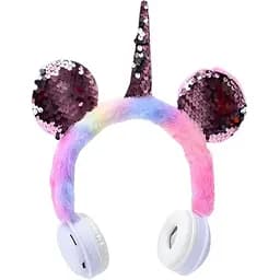 Навушники FG240430007Q, до 4-6 годин роботи, TF-слот, FM-радіо, м’який плюш та пластик, з рогом різнокольорові