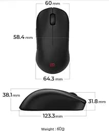 Миша Zowie U2‑DW Black (9H.N4PBE.A2E) - мініатюра 7