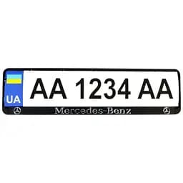 Рамка номерного знака Poputchik пластик з об'ємними літерами Mercedes-Benz 52х13.5х2 см 2 шт - мініатюра 2