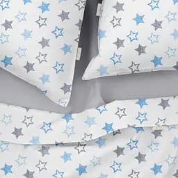 Комплект постільної білизни Cosas Clear stars CS1 Полуторний блакитний (StarsClearGreyBlue_El-Grey_160) - мініатюра 3