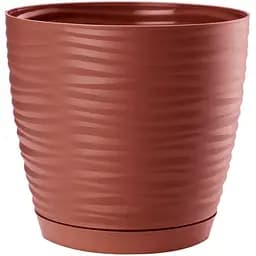 Горщик для квітів Form-Plastic Sahara mini-27 з підставкою 9.7 л марсала (3042-057)