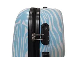 Валіза маленька Worldline Airtex 809 Zebra полікарбонат 55×39×20 см 35 л Блакитна - мініатюра 4