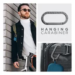 Силіконовий чохол для навушників Apple AirPods 3, Hang Case, синій, ультратонкий захисний кейс товщиною 2 мм, захист від подряпин, пилу та ударів, компактний, з карабіном для кріплення, ArmorStandart (ARM60310) - мініатюра 6