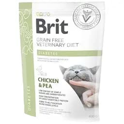 Сухой корм Brit GF VetDiets Cat Diabetes для кошек, при сахарном диабете, с курицей и горохом, 400 г