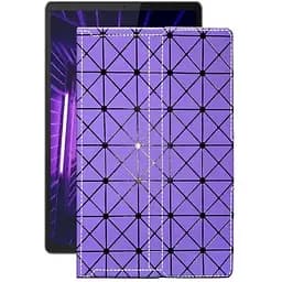 Чехол StatusCASE из экокожи для планшета Lenovo M10 Plus TB-X606F Фиолетовый ромб