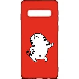 Чохол-накладка Toto Cartoon Soft Silicone TPU Case Samsung Galaxy S10 Cat Red
